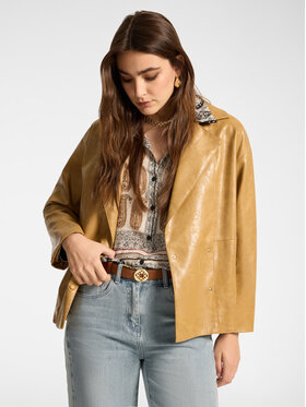 Elena Mirò Elena Mirò Płaszcz zimowy 8014Z000042N028 Żółty Boxy Fit