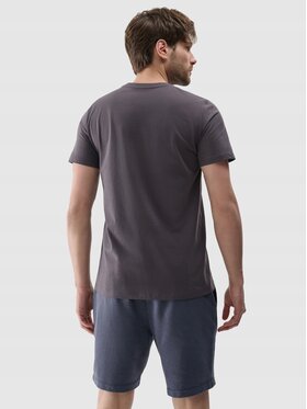 4F 4F T-Shirt 4FWspring_summer_2025TTSHM2074 Brązowy ciemny Regular Fit
