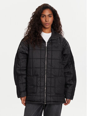 adidas adidas Prechodná bunda Essentials JX8825 Čierna Oversize