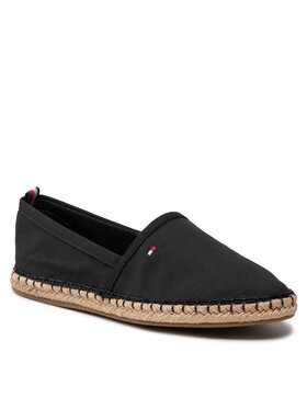 Tommy Hilfiger Tommy Hilfiger Еспадрили Basic Tommy Flat Espadrille FW0FW06497 Черен