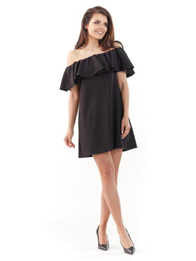 Awama Awama Letné šaty L065 Čierna Basic Fit