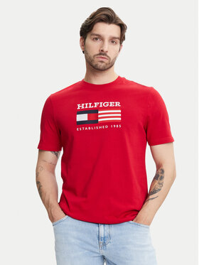 Tommy Hilfiger Tommy Hilfiger Tričko American Monotype MW0MW39843 Červená Regular Fit