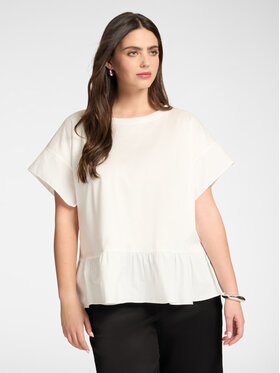 Elena Mirò Elena Mirò T-Shirt G068E000319N011 Biały Regular Fit