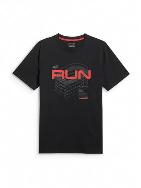 4F 4F T-Shirt MONOCHROME MOVEMENT Czarny Regular Fit
