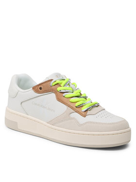 Calvin Klein Jeans Tenisice Basket Cupsole Fluo Contrast YW0YW00920 Bijela