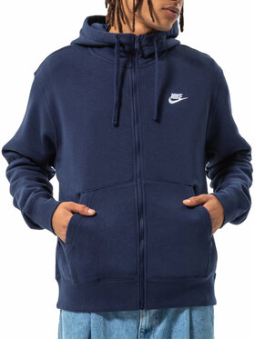 Nike Nike Bluza Sportwear Club Hoodie FZ Granatowy Regular Fit