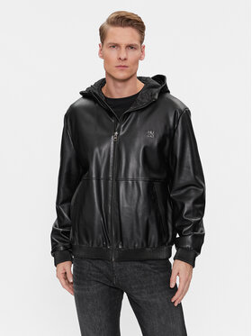 Hugo Hugo Ādas jaka Bennu-L 50498321 Melns Regular Fit