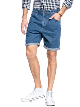 Lee Lee Szorty jeansowe PIPES TAPERED SHORT Niebieski Slim Fit