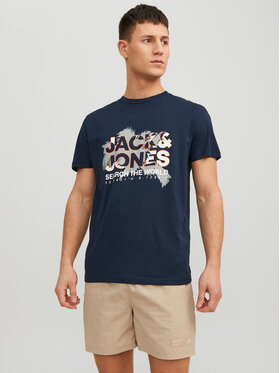 Jack&Jones Jack&Jones Тишърт Marina 12233600 Тъмносин Standard Fit
