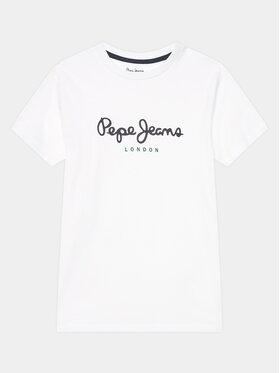Pepe Jeans Pepe Jeans T-Shirt New Art N PB503493 Biały Regular Fit