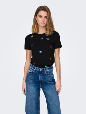 ONLY ONLY Tričko Kita 15286647 Čierna Regular Fit