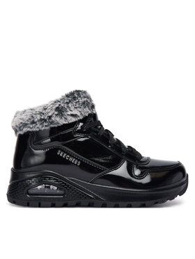 Skechers Skechers Īsie zābaki Uno Rugged 168126/BBK Melns