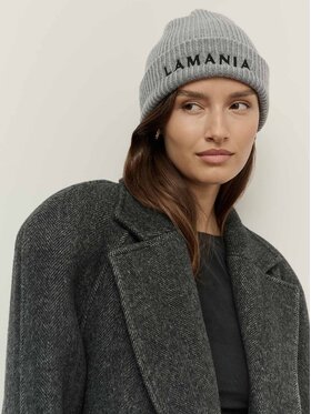 La Mania La Mania Čiapka MERINOWOOL HAT 2 Sivá