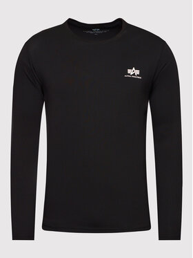 Alpha Industries Alpha Industries Hosszú ujjú Basic Small Logo 198517 Fekete Regular Fit