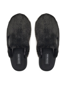 Calvin Klein Jeans Copati Hotel Slipper Fur After Glow YW0YW01593 Črna