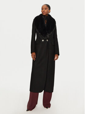 YES LONDON YES LONDON Вълнено палто CD1184/ECO Черен Regular Fit