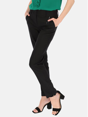 Potis & Verso Potis & Verso Spodnie materiałowe Inett Czarny Slim Fit