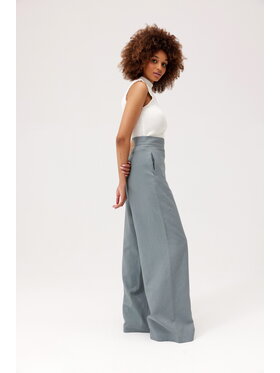 TOTU TOTU Spodnie damskie LUCCA Niebieski Wide Leg