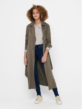 ONLY ONLY Vihmamantel 15217799 Pruun Relaxed Fit