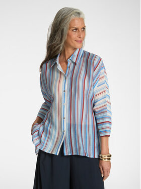 Elena Mirò Elena Mirò Camicia 5004E000124N002 Blu Over Fit