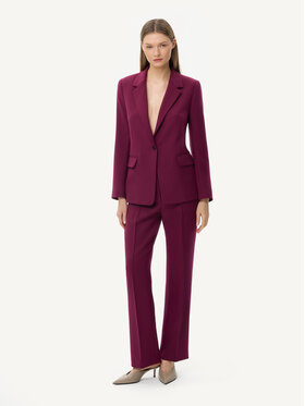 KMX KMX Marynarka 108550004 Bordowy Fitted Fit
