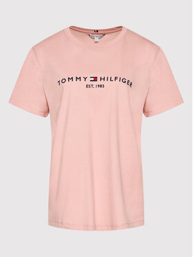 Tommy Hilfiger Curve Tommy Hilfiger Curve T-Shirt Ess WW0WW29738 Różowy Regular Fit
