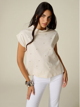 Oltre Oltre T-shirt G086J004701N0F1 Bianco Regular Fit