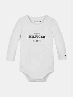 Tommy Hilfiger Tommy Hilfiger Κορμάκι παιδικό Monotype Logo KN0KN01974 Λευκό