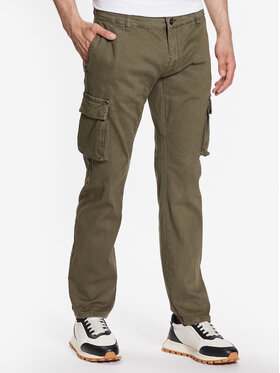 INDICODE INDICODE Текстилни панталони Albani 60-299 Каки Regular Fit