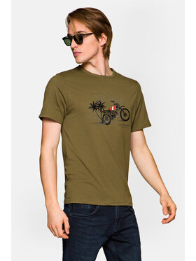Lancerto Lancerto T-Shirt Albie TS073221000016 Khaki Regular Fit