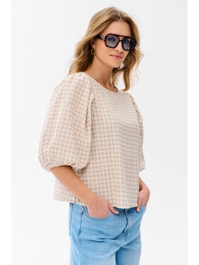 blue shadow blue shadow Bluzka Noti Beżowy Regular Fit