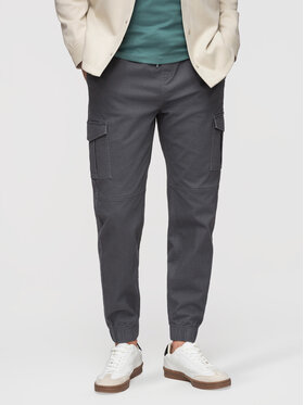 Ombre Ombre Joggery OM-PAJO-0290 Szary ciemny Regular Fit