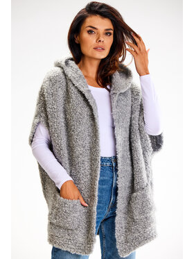 Awama Awama Cardigan A616 Grigio Basic Fit