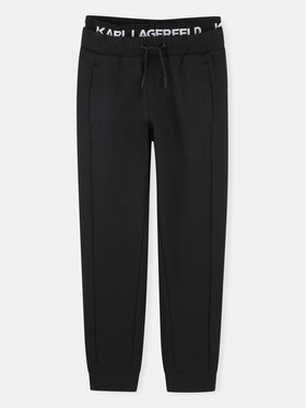 Karl Lagerfeld Kids Karl Lagerfeld Kids Долнище анцуг Z30263 S Черен Regular Fit