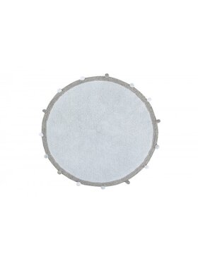 Lorena Canals Lorena Canals Dywan dziecięcy Dywan Bawełniany Bubbly Soft Blue Ø120 cm Niebieski
