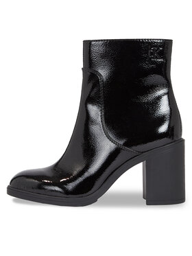 Calvin Klein Jeans Škornji Mid Block Heel Boot Naplak Wn YW0YW01258 Črna