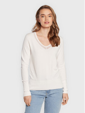 Comma Comma Sveter 2119634 Biela Regular Fit
