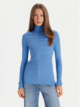 Morgan Morgan Rollkragenpullover 132-MENTOS.M Blau Slim Fit