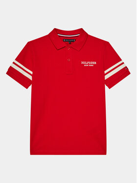Tommy Hilfiger Tommy Hilfiger Polokošeľa Monotype KB0KB08882 D Červená Regular Fit