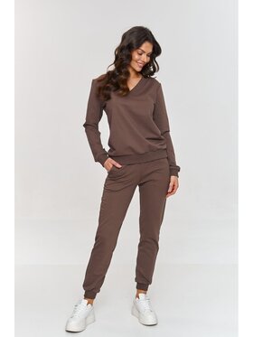 Makadamia Makadamia Komplet dresowy m868 Brązowy Regular Fit