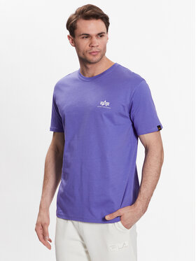 Alpha Industries Alpha Industries T-krekls Basic t Small Logo Violets Regular Fit