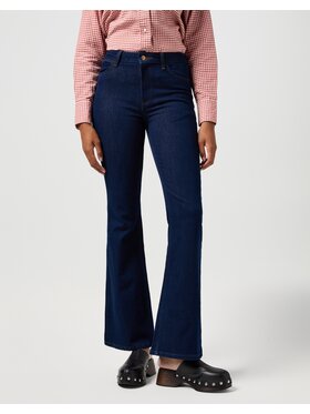 Wrangler Wrangler Jeansy Fierce Flare Twilight Tide Granatowy Wide Leg