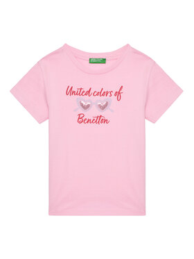 United Colors Of Benetton United Colors Of Benetton T-shirt 3I1XG10JB Ružičasta Regular Fit