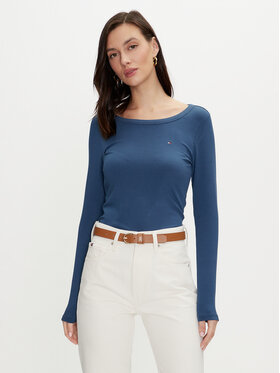 Tommy Hilfiger Tommy Hilfiger Blúzka WW0WW38869 Modrá Slim Fit