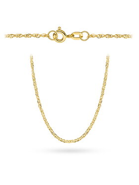 Fugart Fugart Naszyjnik Singapur podwójnie skręcony diamentowany 40cm FUG1-38-L00129-2 Złoty