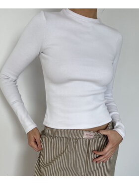 Le Songe Le Songe Longsleeve SAMI Biały Basic Fit