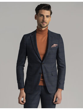 Borgio Borgio Marynarka aldone_g Granatowy Slim Fit