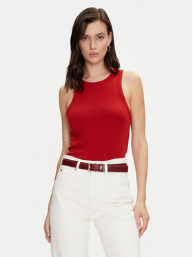 Tommy Hilfiger Tommy Hilfiger Top WW0WW38635 Rot Slim Fit