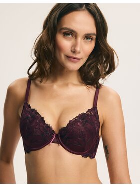 Esotiq Esotiq Biustonosz push-up 45748 Bordowy