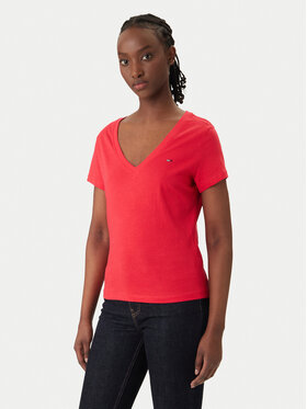 Tommy Jeans Tommy Jeans T-Shirt DW0DW20458 Rot Slim Fit